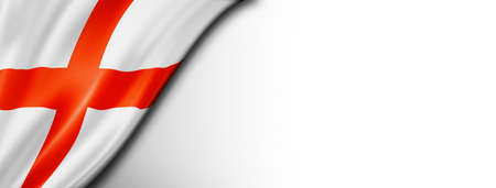 England flag isolated on white. Horizontal panoramic banner.の写真素材