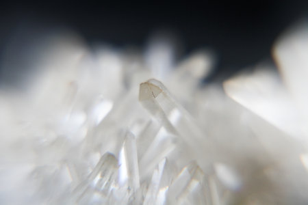Shiny rock crystal macro view. Abstract texture background