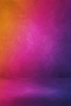 Dark colorful concrete interior background Empty template sceneの写真素材