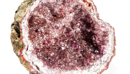 Amethyst gemstone isolated on a white background