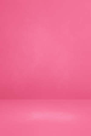 Pink concrete interior background. Empty template sceneの写真素材