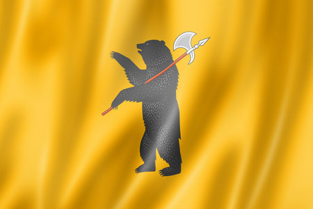 Yaroslavl state - Oblast -  flag, Russia waving banner collection. 3D illustrationの写真素材