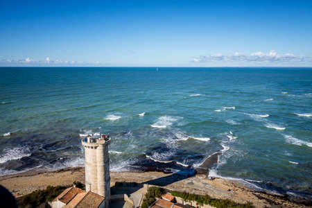 Whale lighthouse - Phare des baleine - in Re island, Franceの写真素材