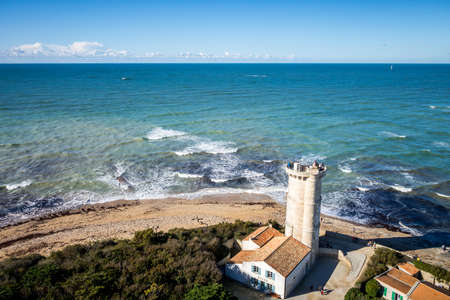 Whale lighthouse - Phare des baleine - in Re island, Franceの写真素材