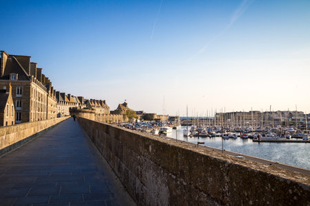 Fortified walls and city of Saint-Malo in Brittany, France