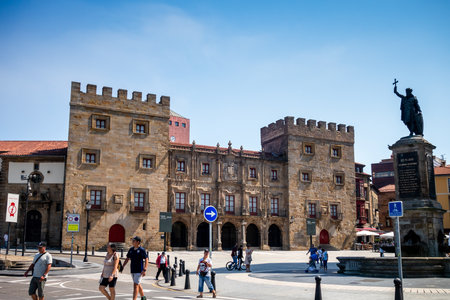 Gijon - Spain - July 11, 2022 : Revillagigedo palace