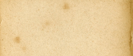 Old parchment paper texture background. Horizontal banner. Vintage wallpaper