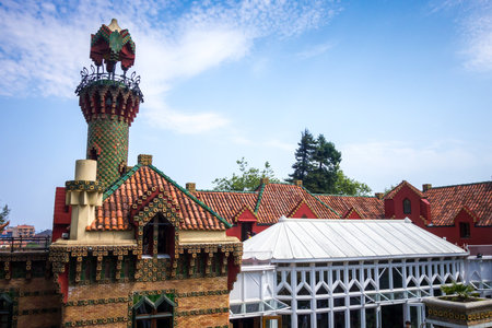 Comillas - Spain - July 16, 2022 : Caprice of Gaudi buildingのeditorial素材