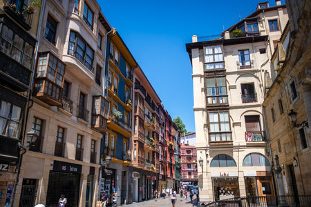 Bilbao - Spain - July 19, 2022 : Casco Viejo old townのeditorial素材