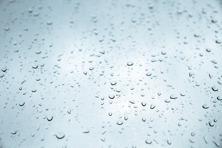 Rain drops on a window. Abstract background wallpaperの写真素材