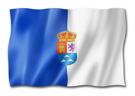 Las Palmas province flag, Spain waving banner collection. 3D illustrationの写真素材