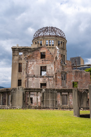 The Genbaku Dome in Hiroshima Peace Memorial Park stands as a symbol of memory and global call for peace. Japanの写真素材