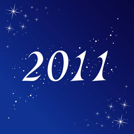 christmas card with title &quot,2011&quot,のイラスト素材