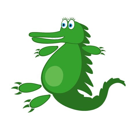 Vector illustration of cute crocodileのイラスト素材