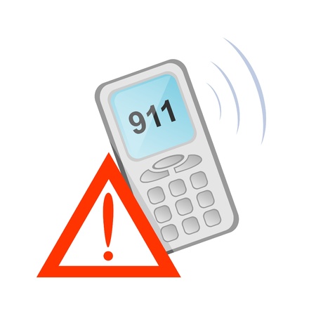 Vector icon of rescue telephone callのイラスト素材