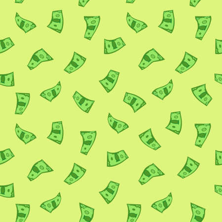 Vector seamless texture with a lot of dollarsの写真素材
