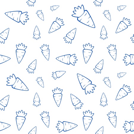 Vector seamless texture with a lot of carrots のイラスト素材