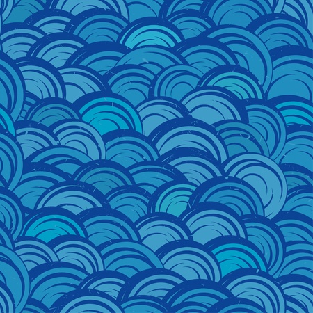 Seamless pattern of dark seaのイラスト素材