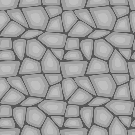 Seamless pattern of gray stone wall  Vector illustrationのイラスト素材