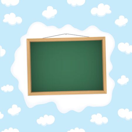 School blackboard in cloudy sky  のイラスト素材