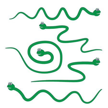 Cartoon snakes  Vector collection 