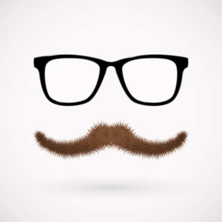 Hipster glasses and mustache  のイラスト素材