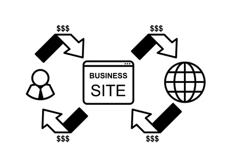 Business infographic monochrome flat design   illustrationのイラスト素材