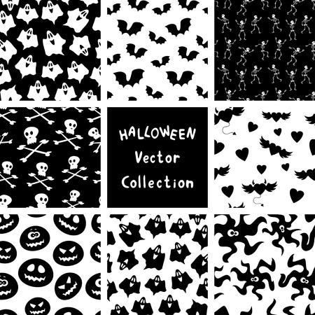 Halloween seamless patterns  のイラスト素材