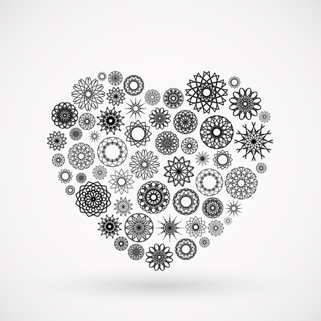 Vector ornamental heart. Valentine's day symbolのイラスト素材