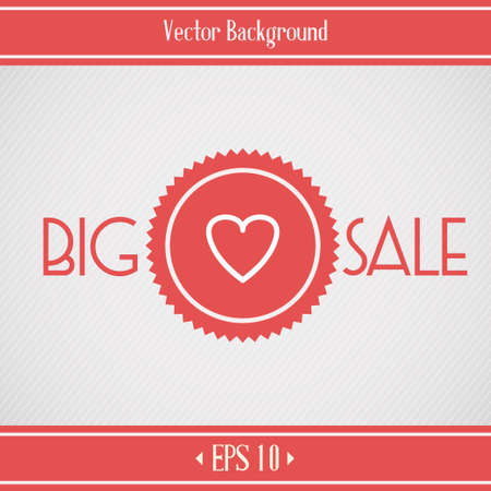 Sale banner with heartのイラスト素材