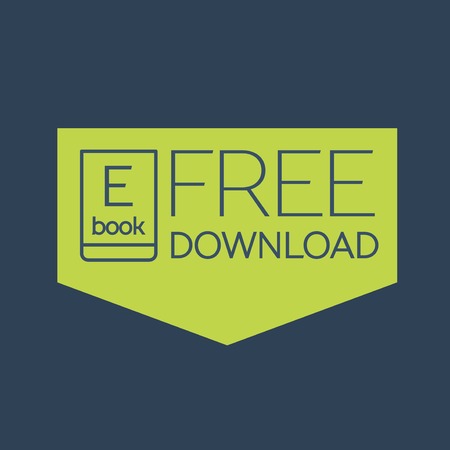 Flat Ebook free download icon. Vector buttonのイラスト素材