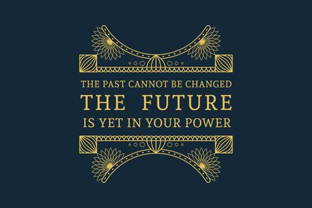 Vintage headline calligraphic decoration. Vector posters with ornamental borders and motivational quotesのイラスト素材