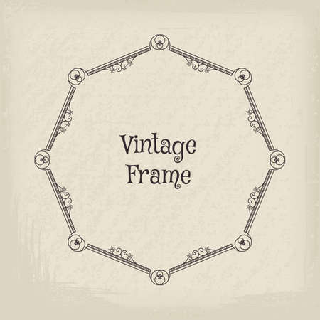 Vintage frame. Vector background in retro styleのイラスト素材