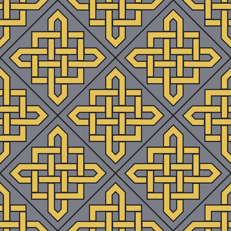 Seamless texture with arabic geometric ornament. Vector patternのイラスト素材