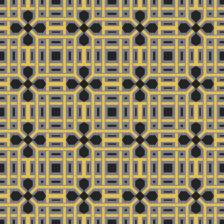 Seamless texture with arabic geometric ornament. Vector patternのイラスト素材