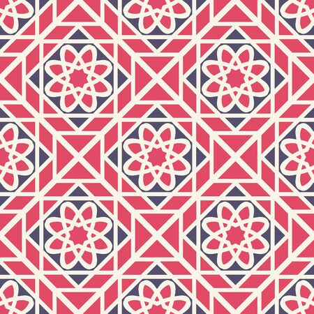 Seamless texture with arabic geometric ornament. Vector patternのイラスト素材