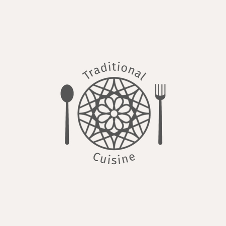 Asian food template. ethnic ornamental design for restaurants and cafes.のイラスト素材