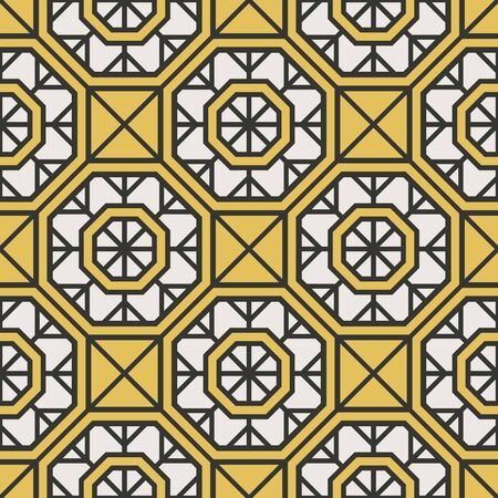 Seamless texture with arabic geometric ornament. Vector patternのイラスト素材