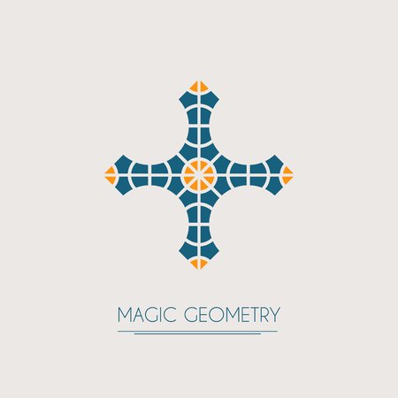 Geometric logo template. Vector modern symbol or emblemのイラスト素材