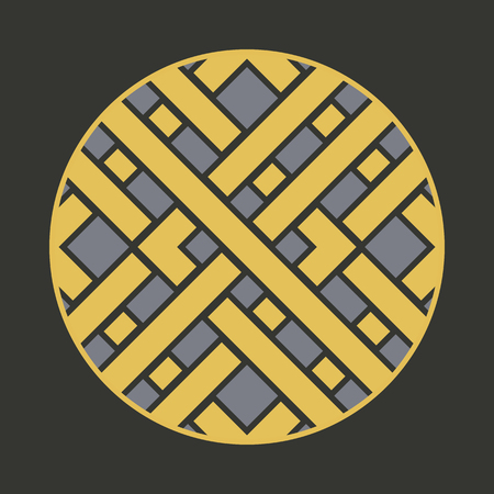 Traditional asian ornament. Vector circular arabic geometric symbolのイラスト素材