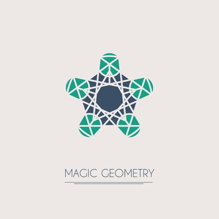 Geometric logo template. Vector modern symbol or emblemのイラスト素材