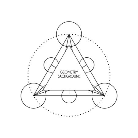 Linear geometry background. Vector lineart symbol isolated on white backgroundのイラスト素材