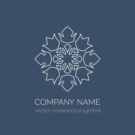 Geometric logo template. Vector linear arabic ornamental symbolのイラスト素材