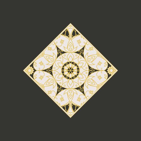 Traditional asian ornament. Vector arabic geometric symbolのイラスト素材