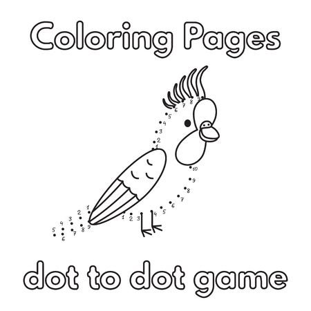 Cartoon Parrot Coloring Bookのイラスト素材
