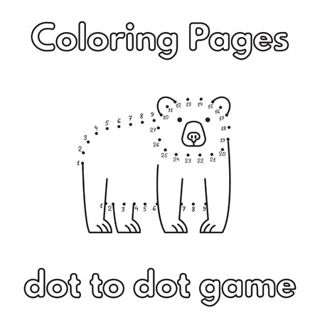 Cartoon Bear Coloring Book.のイラスト素材