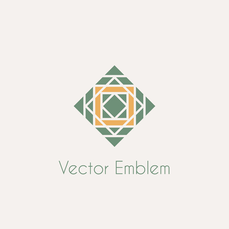 mosaic rhombus emblem template.のイラスト素材