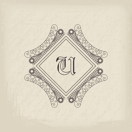 Vector vintage monogramのイラスト素材