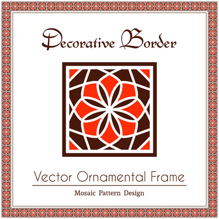 Vector decorative frame illustration on white background.のイラスト素材