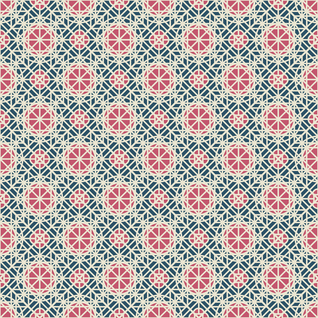 Seamless texture with arabic geometric ornament. Vector mosaic patternのイラスト素材
